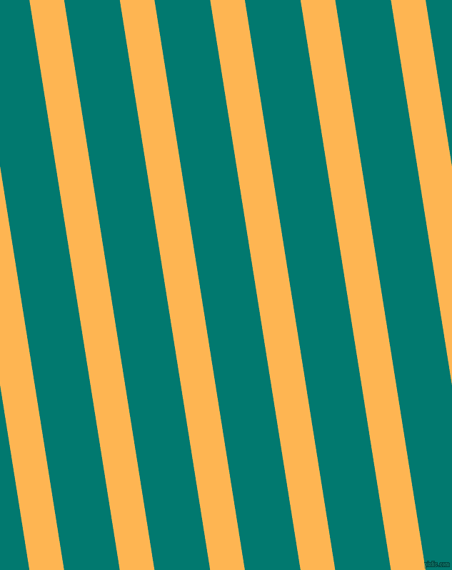 99 degree angle lines stripes, 48 pixel line width, 77 pixel line spacing, Koromiko and Pine Green stripes and lines seamless tileable