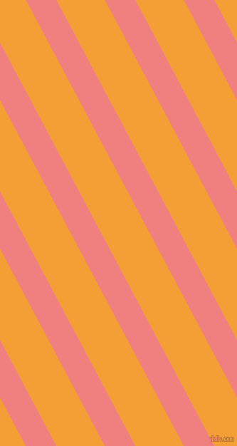 118 degree angle lines stripes, 38 pixel line width, 60 pixel line spacing, Light Coral and Yellow Sea stripes and lines seamless tileable