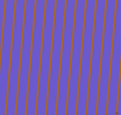 85 degree angle lines stripes, 8 pixel line width, 32 pixel line spacing, Mai Tai and Slate Blue stripes and lines seamless tileable