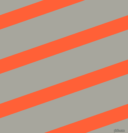 19 degree angle lines stripes, 45 pixel line width, 94 pixel line spacing, Outrageous Orange and Foggy Grey stripes and lines seamless tileable