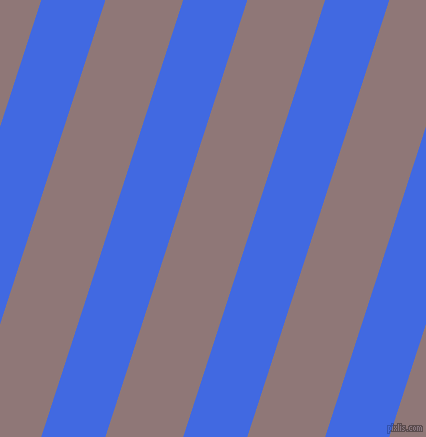 72 degree angle lines stripes, 61 pixel line width, 74 pixel line spacing, Royal Blue and Bazaar stripes and lines seamless tileable