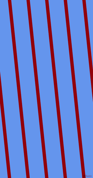 96 degree angle lines stripes, 14 pixel line width, 64 pixel line spacing, Sangria and Cornflower Blue stripes and lines seamless tileable