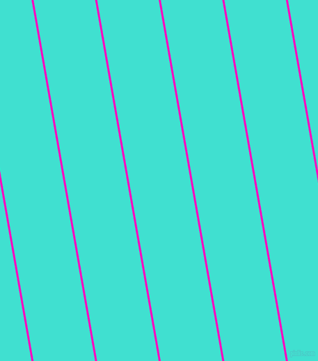 100 degree angle lines stripes, 3 pixel line width, 87 pixel line spacing, Shocking Pink and Turquoise stripes and lines seamless tileable