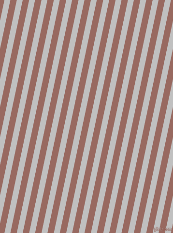 78 degree angle lines stripes, 12 pixel line width, 13 pixel line spacing, Silver and Dark Chestnut stripes and lines seamless tileable