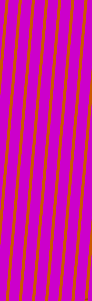 85 degree angle lines stripes, 10 pixel line width, 33 pixel line spacing, Tenne Tawny and Deep Magenta stripes and lines seamless tileable