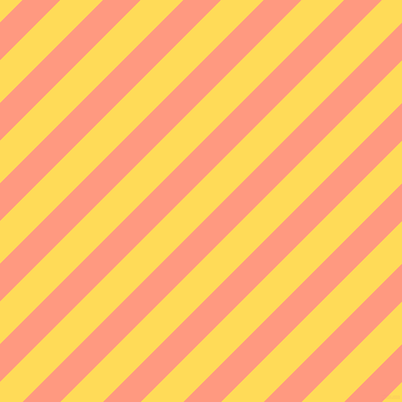 45 degree angle lines stripes, 53 pixel line width, 60 pixel line spacing, Vivid Tangerine and Mustard stripes and lines seamless tileable