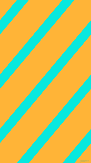 50 degree angle lines stripes, 37 pixel line width, 104 pixel line spacing, Bright Turquoise and Supernova angled lines and stripes seamless tileable