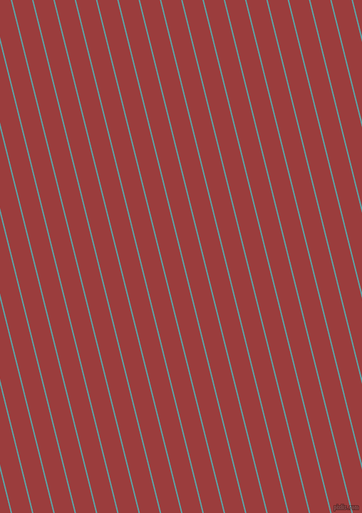 104 degree angle lines stripes, 2 pixel line width, 27 pixel line spacing, Cadet Blue and Mexican Red angled lines and stripes seamless tileable