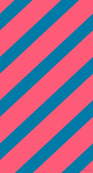 43 degree angle lines stripes, 47 pixel line width, 75 pixel line spacing, Cerulean and Wild Watermelon angled lines and stripes seamless tileable