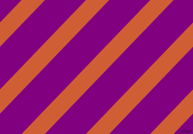 46 degree angle lines stripes, 55 pixel line width, 97 pixel line spacing, Chilean Fire and Purple angled lines and stripes seamless tileable