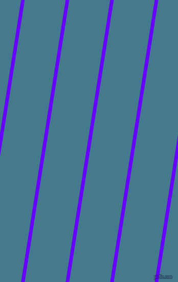 81 degree angle lines stripes, 7 pixel line width, 79 pixel line spacing, Electric Indigo and Jelly Bean angled lines and stripes seamless tileable