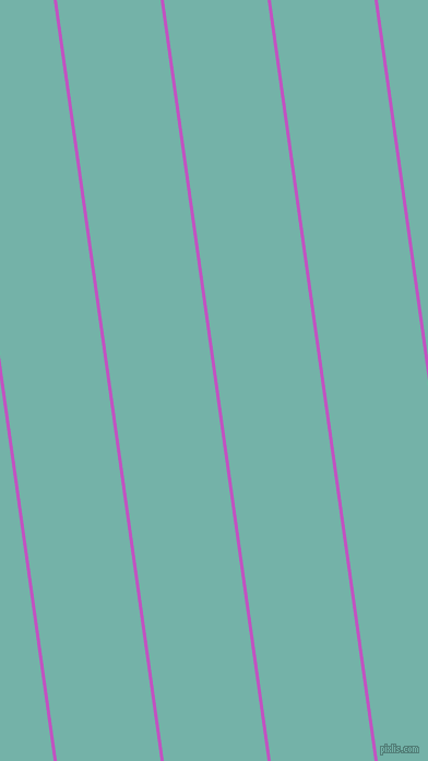 98 degree angle lines stripes, 3 pixel line width, 94 pixel line spacing, Fuchsia and Gulf Stream angled lines and stripes seamless tileable