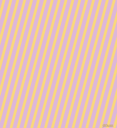 75 degree angle lines stripes, 9 pixel line width, 13 pixel line spacing, Golden Glow and French Lilac angled lines and stripes seamless tileable