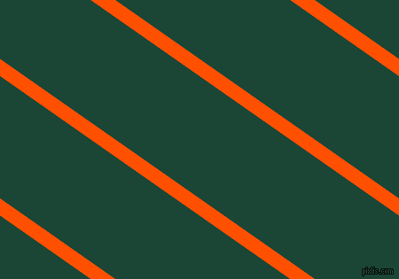 145 degree angle lines stripes, 16 pixel line width, 113 pixel line spacing, International Orange and Sherwood Green angled lines and stripes seamless tileable