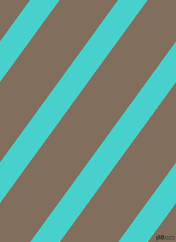 54 degree angle lines stripes, 47 pixel line width, 93 pixel line spacing, Medium Turquoise and Donkey Brown angled lines and stripes seamless tileable