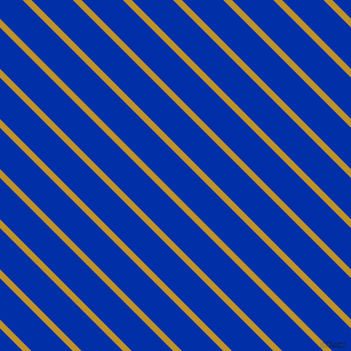 135 degree angle lines stripes, 9 pixel line width, 42 pixel line spacing, Nugget and International Klein Blue angled lines and stripes seamless tileable