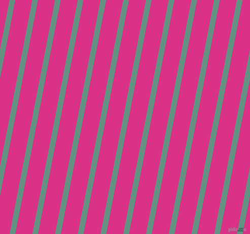 79 degree angle lines stripes, 11 pixel line width, 33 pixel line spacing, Patina and Deep Cerise angled lines and stripes seamless tileable