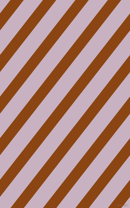 52 degree angle lines stripes, 37 pixel line width, 53 pixel line spacing, Saddle Brown and Maverick angled lines and stripes seamless tileable