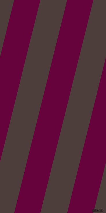 76 degree angle lines stripes, 88 pixel line width, 90 pixel line spacing, Tyrian Purple and Crater Brown angled lines and stripes seamless tileable