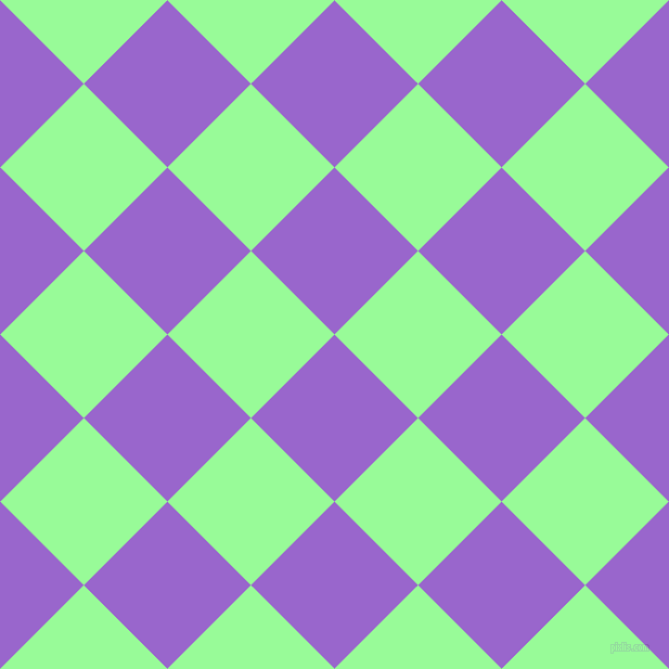 45/135 degree angle diagonal checkered chequered squares checker pattern checkers background, 109 pixel squares size, , Amethyst and Pale Green checkers chequered checkered squares seamless tileable
