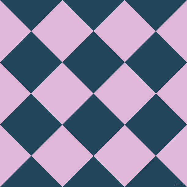 45/135 degree angle diagonal checkered chequered squares checker pattern checkers background, 144 pixel square size, , Astronaut Blue and French Lilac checkers chequered checkered squares seamless tileable