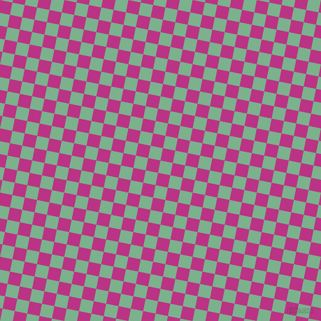 79/169 degree angle diagonal checkered chequered squares checker pattern checkers background, 18 pixel squares size, , Bay Leaf and Red Violet checkers chequered checkered squares seamless tileable