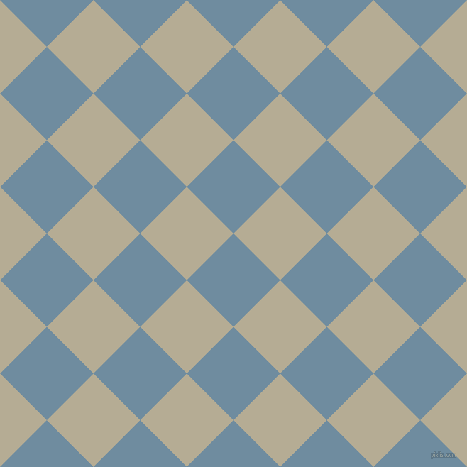 45/135 degree angle diagonal checkered chequered squares checker pattern checkers background, 93 pixel squares size, , Bermuda Grey and Bison Hide checkers chequered checkered squares seamless tileable