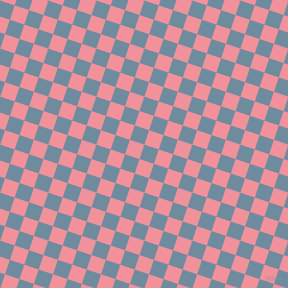 72/162 degree angle diagonal checkered chequered squares checker pattern checkers background, 30 pixel square size, Bermuda Grey and Wewak checkers chequered checkered squares seamless tileable