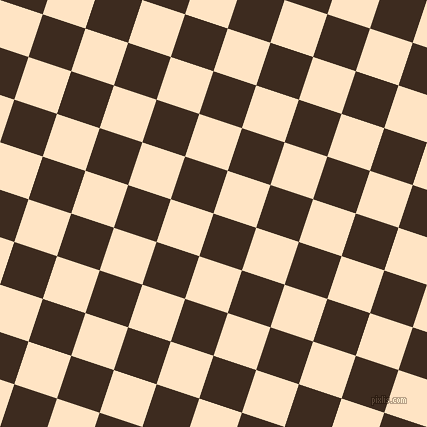72/162 degree angle diagonal checkered chequered squares checker pattern checkers background, 45 pixel square size, , Bistre and Bisque checkers chequered checkered squares seamless tileable