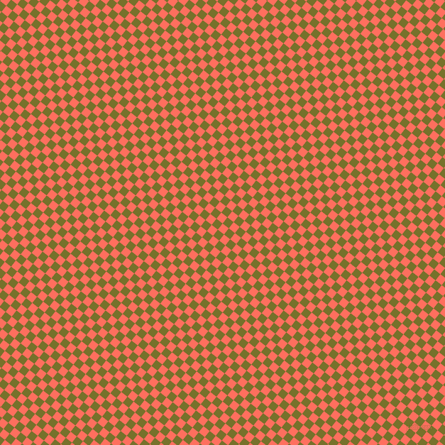 52/142 degree angle diagonal checkered chequered squares checker pattern checkers background, 11 pixel square size, , Bittersweet and Crete checkers chequered checkered squares seamless tileable