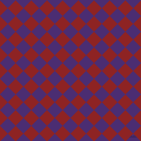 45/135 degree angle diagonal checkered chequered squares checker pattern checkers background, 39 pixel squares size, , Blue Diamond and Mandarian Orange checkers chequered checkered squares seamless tileable