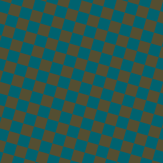 74/164 degree angle diagonal checkered chequered squares checker pattern checkers background, 45 pixel square size, , Blue Lagoon and Thatch Green checkers chequered checkered squares seamless tileable