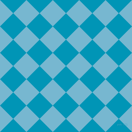 45/135 degree angle diagonal checkered chequered squares checker pattern checkers background, 65 pixel squares size, , Bondi Blue and Seagull checkers chequered checkered squares seamless tileable