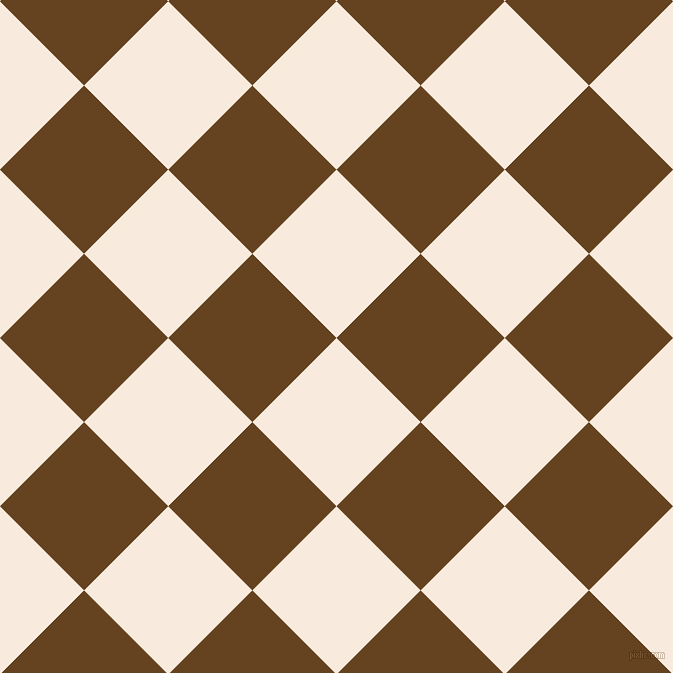 45/135 degree angle diagonal checkered chequered squares checker pattern checkers background, 119 pixel square size, , Bridal Heath and Dark Brown checkers chequered checkered squares seamless tileable