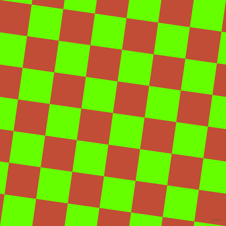 82/172 degree angle diagonal checkered chequered squares checker pattern checkers background, 112 pixel squares size, , Bright Green and Grenadier checkers chequered checkered squares seamless tileable