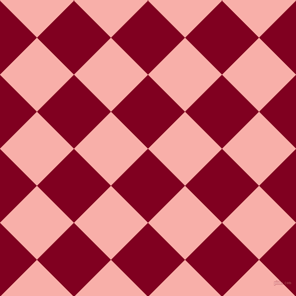 45/135 degree angle diagonal checkered chequered squares checker pattern checkers background, 107 pixel square size, , Burgundy and Sundown checkers chequered checkered squares seamless tileable