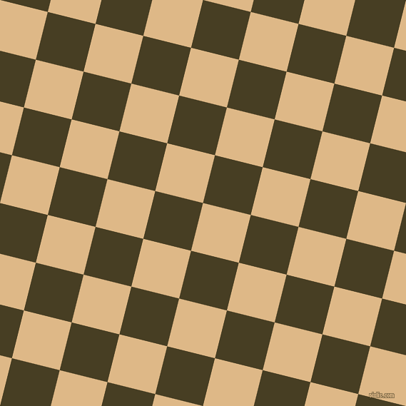 76/166 degree angle diagonal checkered chequered squares checker pattern checkers background, 69 pixel square size, , Burly Wood and Madras checkers chequered checkered squares seamless tileable