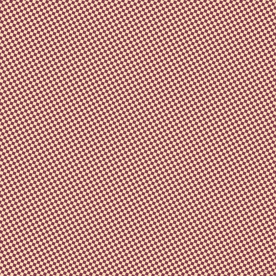 74/164 degree angle diagonal checkered chequered squares checker pattern checkers background, 11 pixel square size, , Camelot and Peach Puff checkers chequered checkered squares seamless tileable