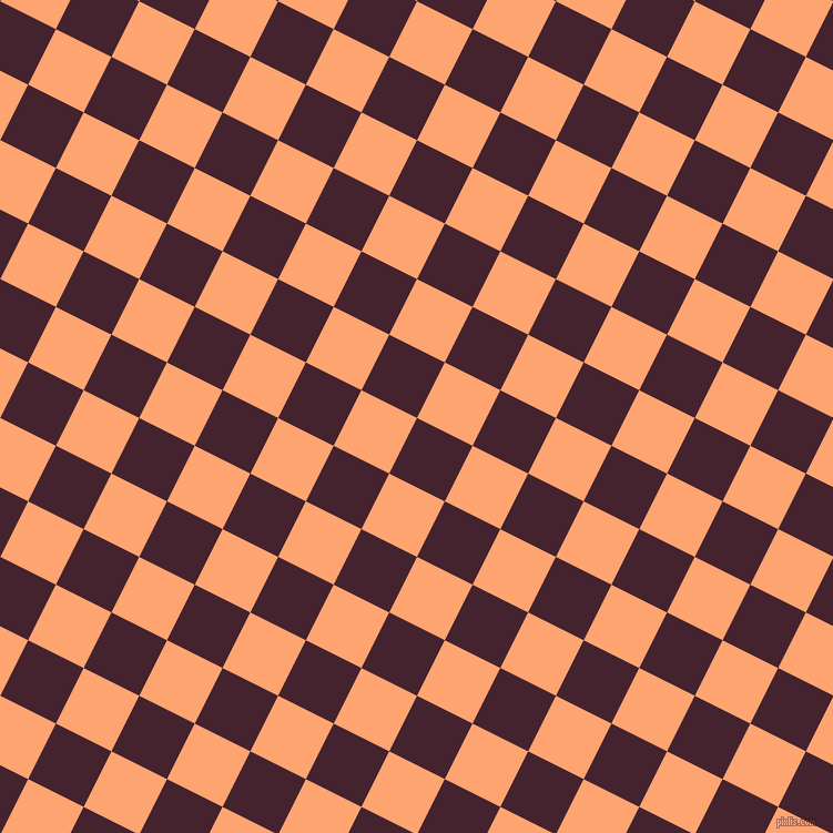 63/153 degree angle diagonal checkered chequered squares checker pattern checkers background, 56 pixel squares size, , Castro and Hit Pink checkers chequered checkered squares seamless tileable