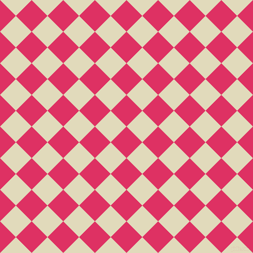 45/135 degree angle diagonal checkered chequered squares checker pattern checkers background, 44 pixel squares size, , Cerise and Coconut Cream checkers chequered checkered squares seamless tileable