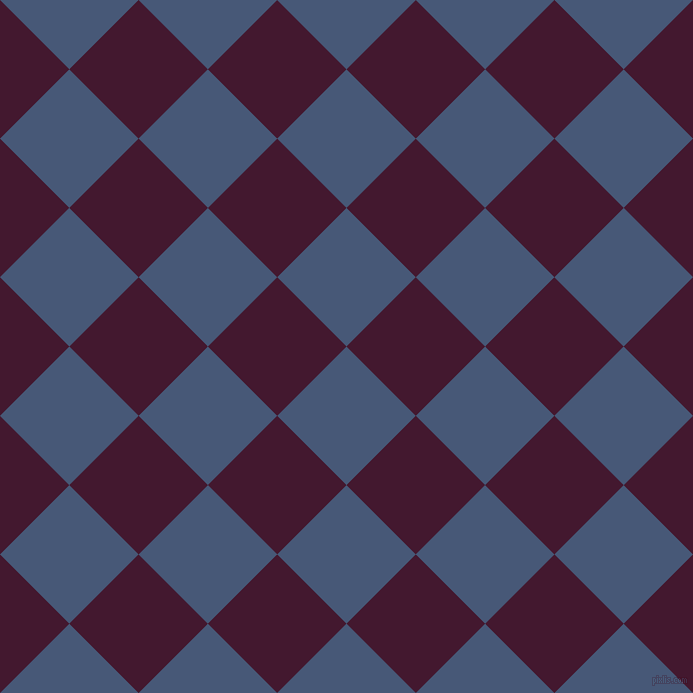 45/135 degree angle diagonal checkered chequered squares checker pattern checkers background, 98 pixel squares size, , Chambray and Blackberry checkers chequered checkered squares seamless tileable