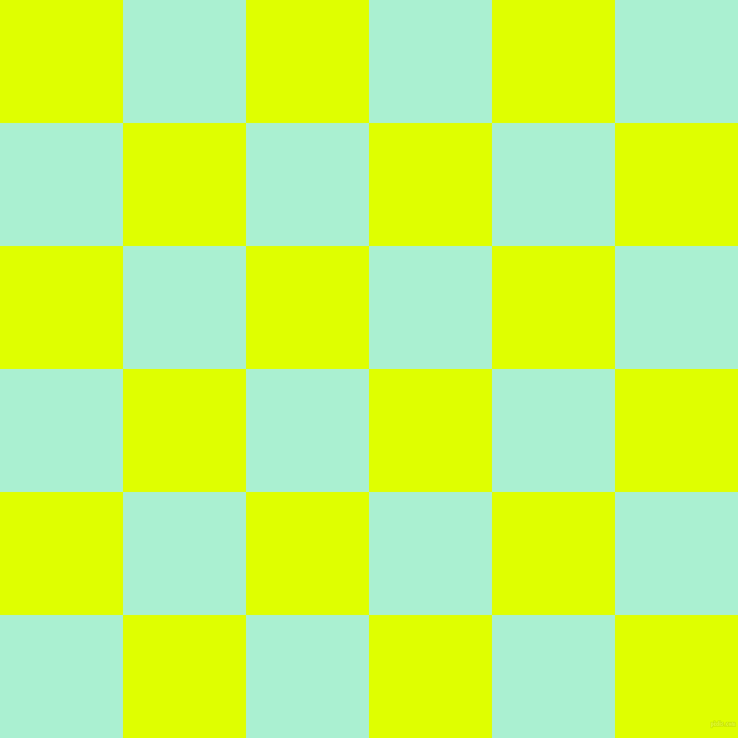 Chartreuse Yellow and Magic Mint checkers chequered checkered squares ...