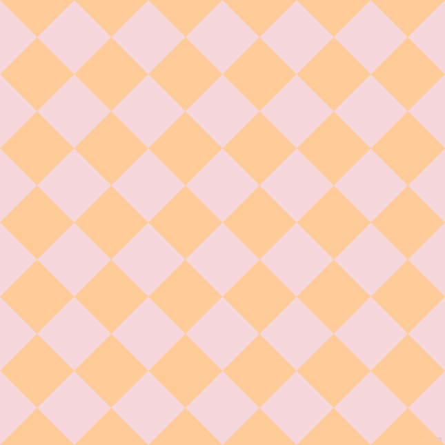 45/135 degree angle diagonal checkered chequered squares checker pattern checkers background, 76 pixel square size, , Cherub and Peach-Orange checkers chequered checkered squares seamless tileable