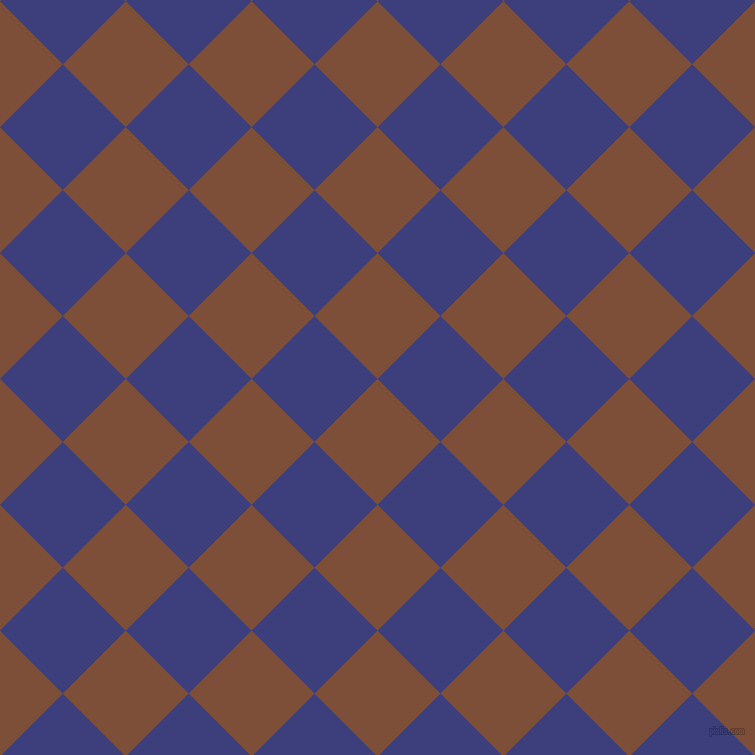 45/135 degree angle diagonal checkered chequered squares checker pattern checkers background, 89 pixel squares size, , Cigar and Jacksons Purple checkers chequered checkered squares seamless tileable