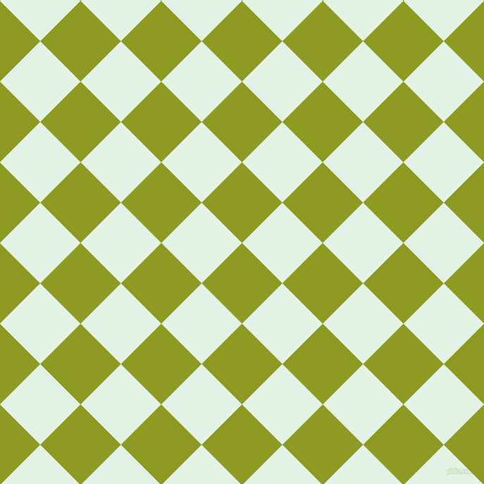 45/135 degree angle diagonal checkered chequered squares checker pattern checkers background, 81 pixel squares size, , Citron and Frosted Mint checkers chequered checkered squares seamless tileable