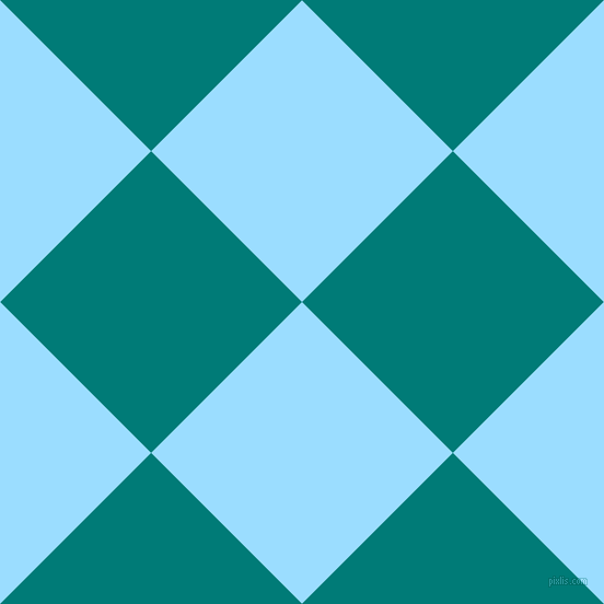 45/135 degree angle diagonal checkered chequered squares checker pattern checkers background, 195 pixel squares size, , Columbia Blue and Surfie Green checkers chequered checkered squares seamless tileable