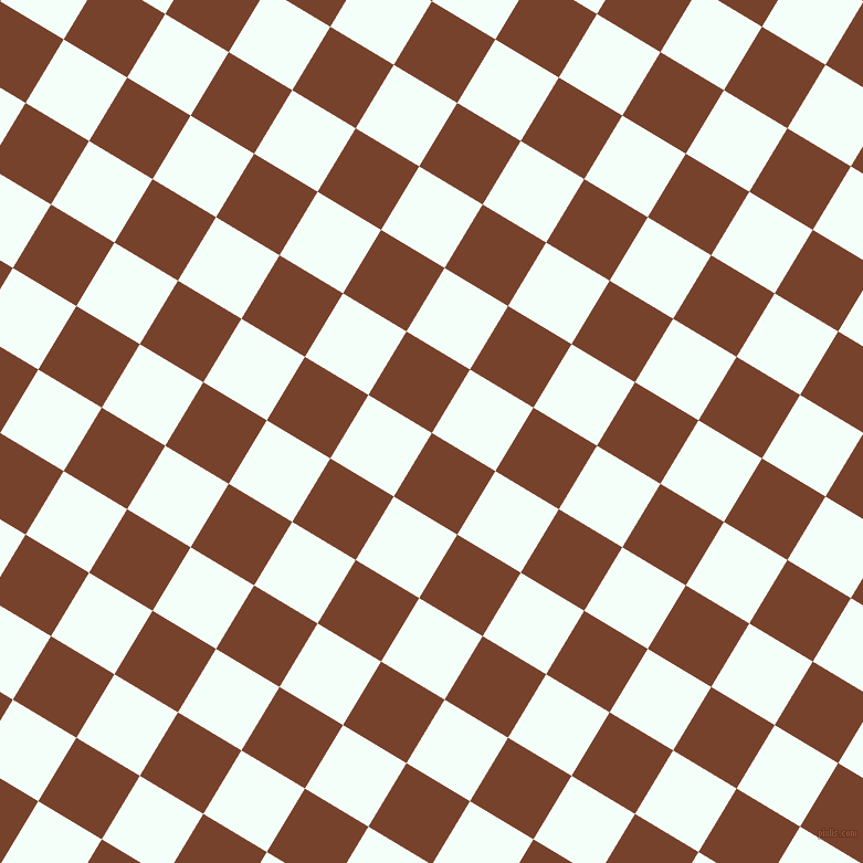 59/149 degree angle diagonal checkered chequered squares checker pattern checkers background, 67 pixel squares size, , Copper Canyon and Mint Cream checkers chequered checkered squares seamless tileable