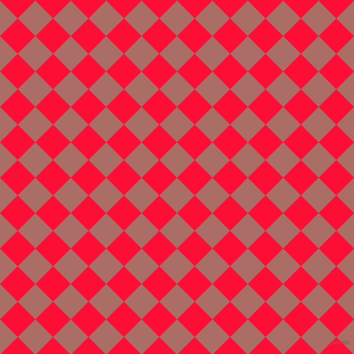 45/135 degree angle diagonal checkered chequered squares checker pattern checkers background, 50 pixel squares size, , Coral Tree and Torch Red checkers chequered checkered squares seamless tileable