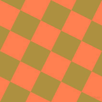 63/153 degree angle diagonal checkered chequered squares checker pattern checkers background, 95 pixel squares size, , Coral and Turmeric checkers chequered checkered squares seamless tileable