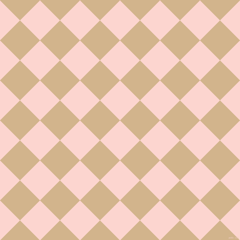 45/135 degree angle diagonal checkered chequered squares checker pattern checkers background, 99 pixel squares size, , Cosmos and Tan checkers chequered checkered squares seamless tileable